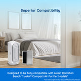replacement True HEPA filter for Hamilton Beach, Hamilton Beach TrueAir filter replacement, air purifier filter compatible with Hamilton Beach 04383, Hamilton Beach 04383 air purifier filter
