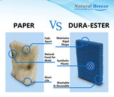 WASHABLE , REUSABLE WICK FILTER FOR HUMIDIFIER - STURDY CLEAN & WASH, Washable humidifier filter with long-lasting fiber for Vornado units, Reusable wick filters for Vornado – packaging with model compatibility list