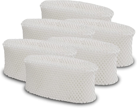 6-pack premium humidifier wick filters compatible with Holmes HWF62 and Honeywell HC25, Kenmore and Hamilton Beach compatible humidifier filter replacement pack – 6 count