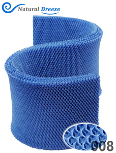 Reusable humidifier wick filter installed in Holmes evaporative humidifier unit, Universal reusable humidifier wick filter – cut-to-size replacement compatible with Holmes and Honeywell evaporative humidifiers