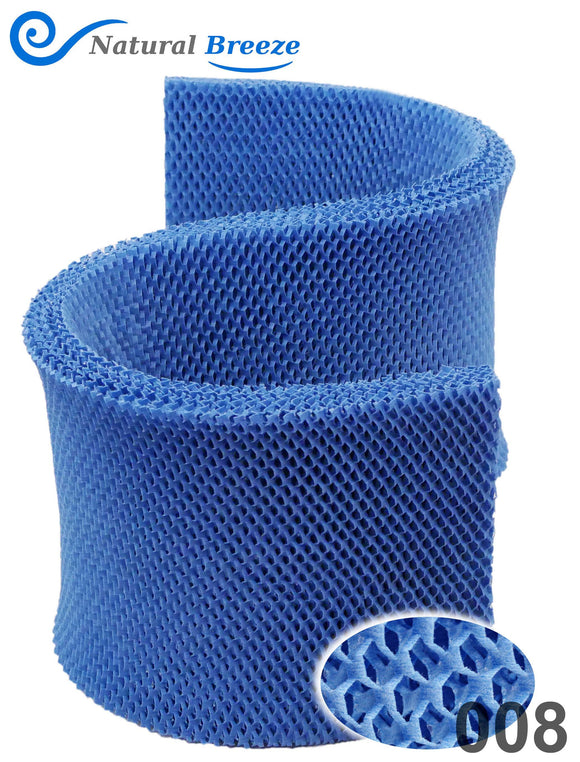 Reusable humidifier wick filter installed in Holmes evaporative humidifier unit, Universal reusable humidifier wick filter – cut-to-size replacement compatible with Holmes and Honeywell evaporative humidifiers