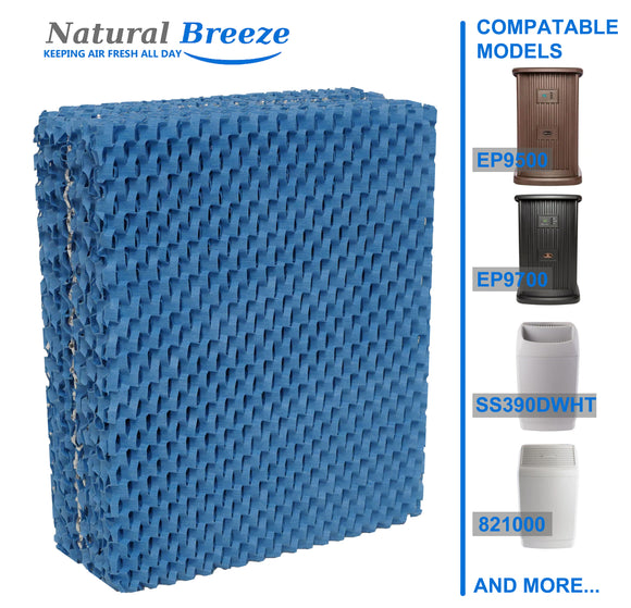 Natural-Breeze reusable washable humidifier filter replaces Bemis and Essick Air AIRCARE 826000, 831000, 836000HB, SS390DWHT, EP9700, EP9800, EP9R800.